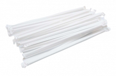 Z(OLD)WRAPPED PAP STRAW 8MM WHITE - 3000