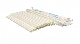 WRAPPED PAPER STRAW 10MM WHITE - 2000